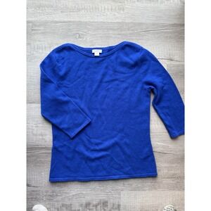 Investments Women's Blue Cashmere Sweater Size Small Cozy Winter Warm Luxe
